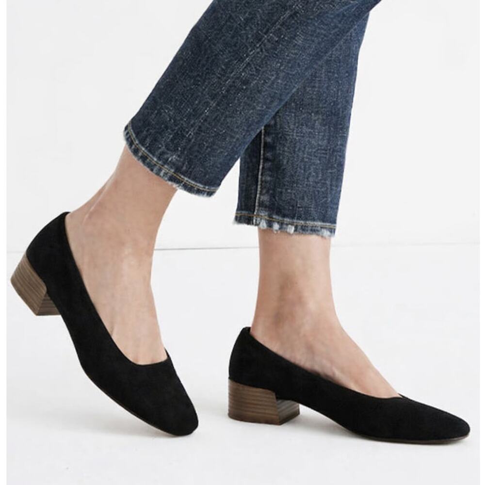 MADEWELL The Sofie Pump Suede Black 7.5